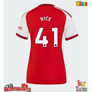 Arsenal Declan Rice #41 Replica Home Stadium Shirt for Women 2026-27 Short Sleeve